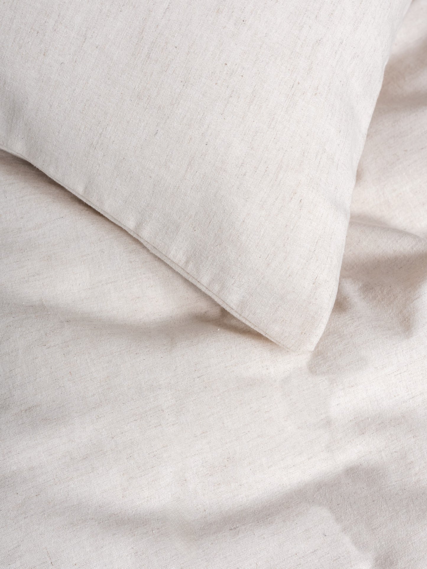 Basic Home – Bettwäscheset aus Leinen & Baumwolle für Doppelbett, Beige