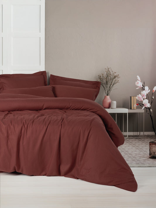 Tensel Craft Bettwäsche-Set für Doppelbett, Weinrot