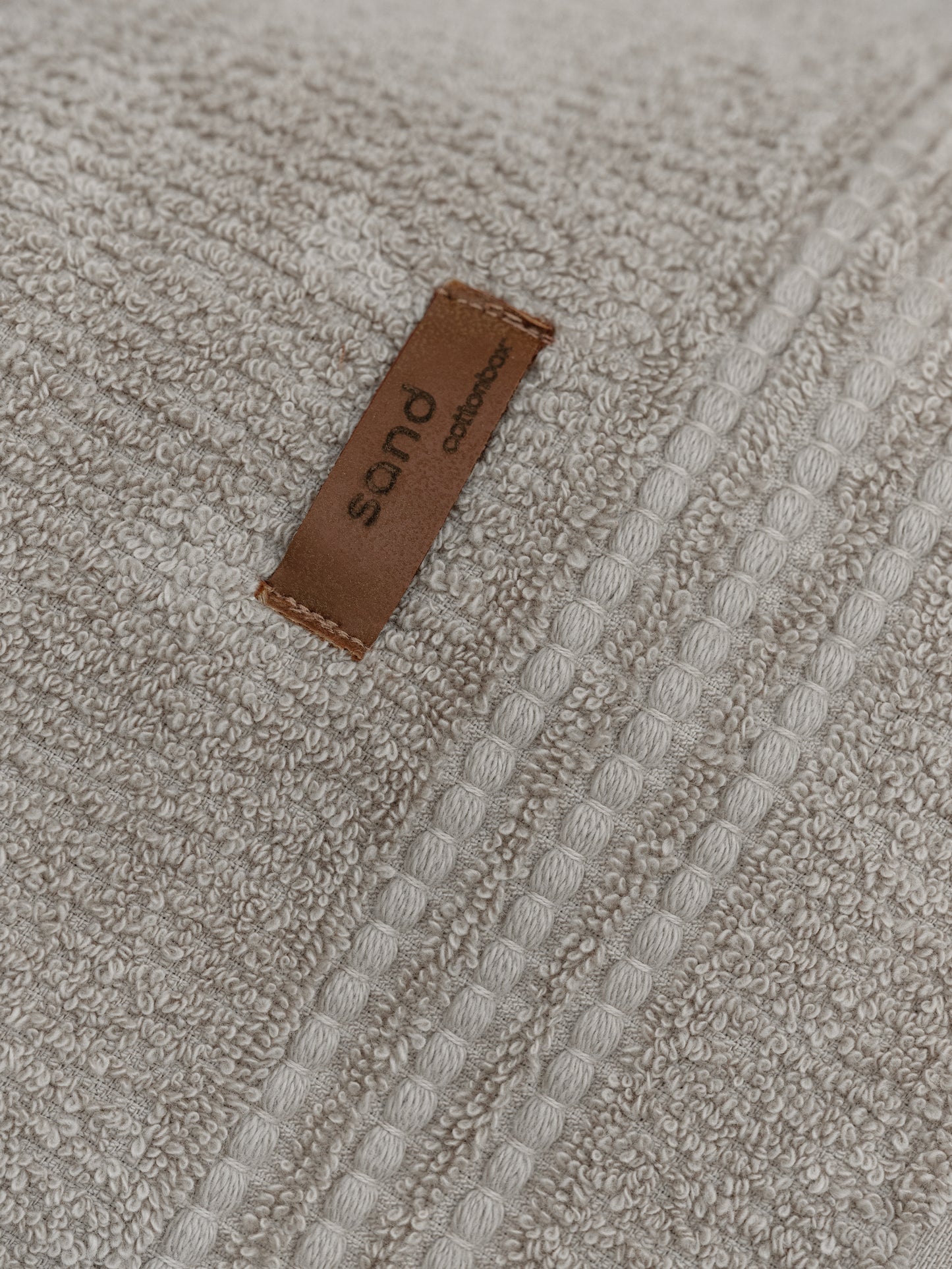100% Baumwolle Wellness Handtuch Set Sand Beige