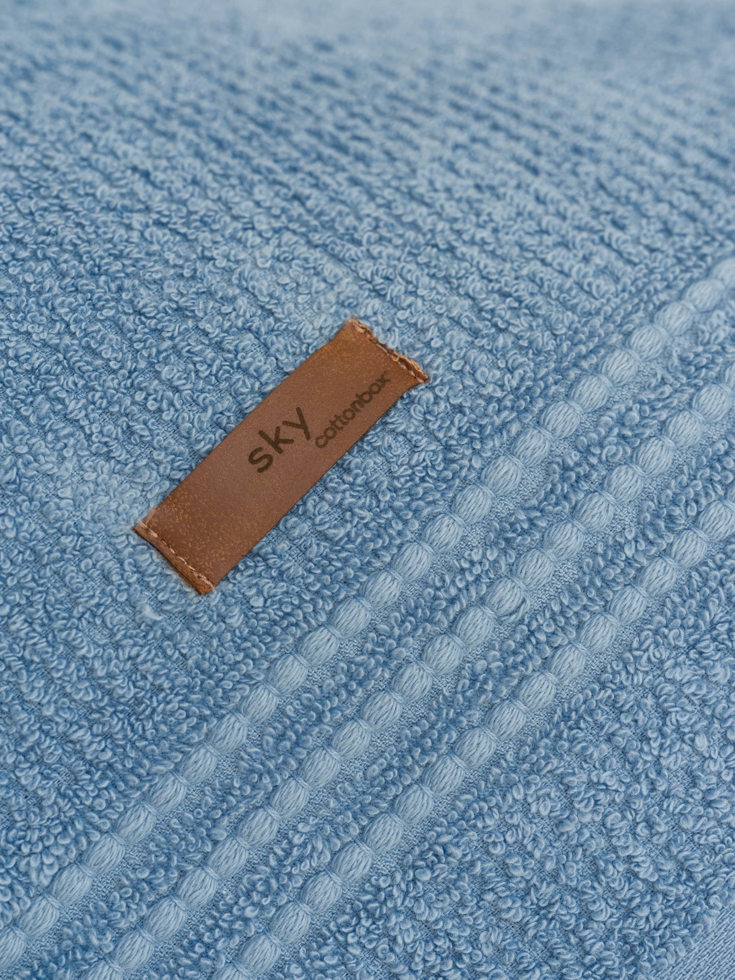 Wellness-Handtuch-Set aus 100 % Baumwolle, Himmelblau