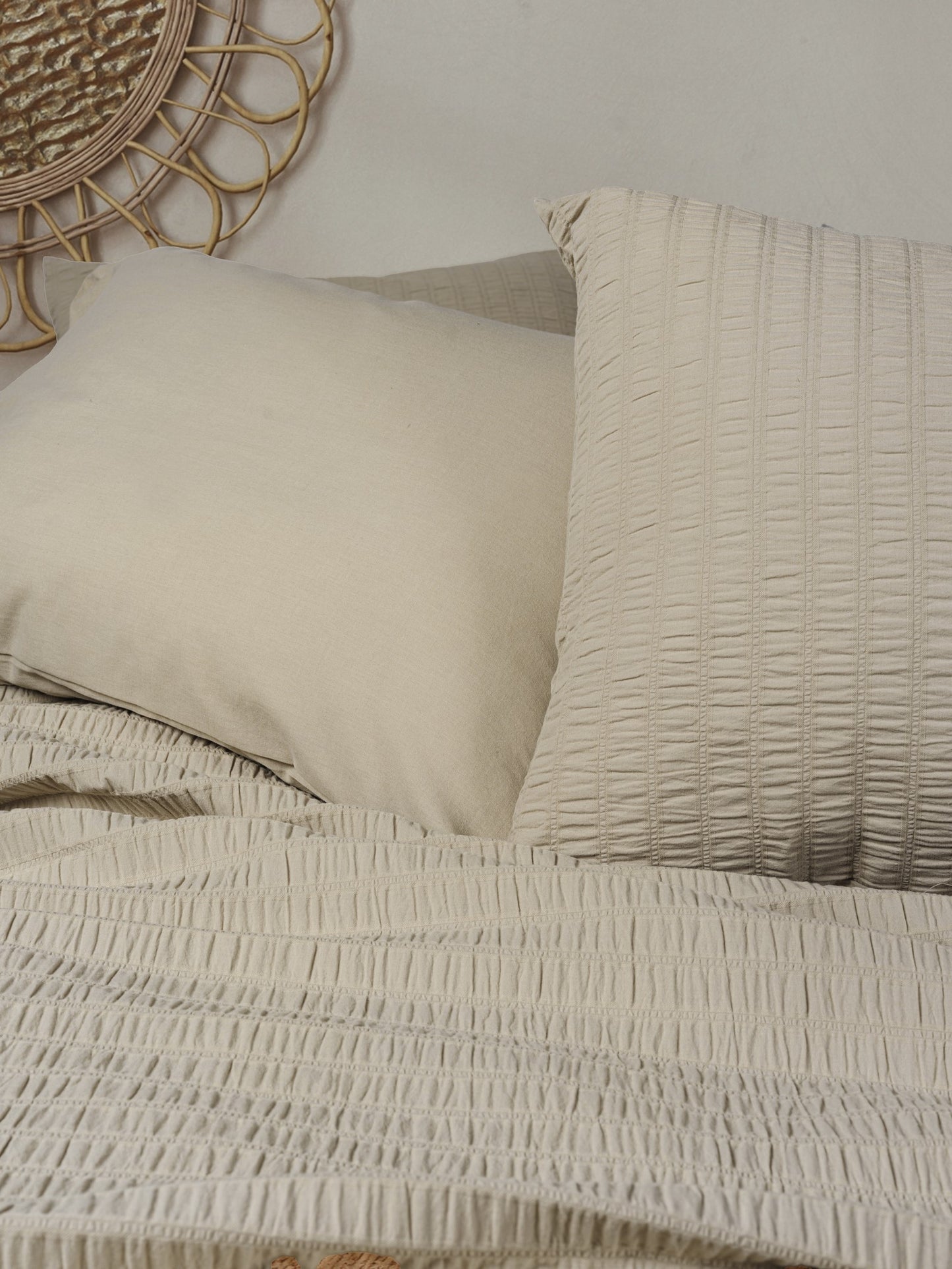 Liny Doppelbettbezug-Set Sungai Beige