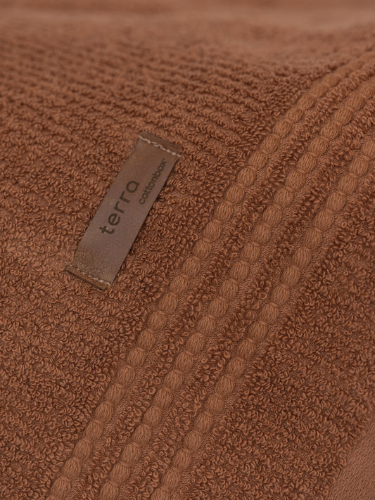 Wellness-Handtuchset aus 100 % Baumwolle, Terra