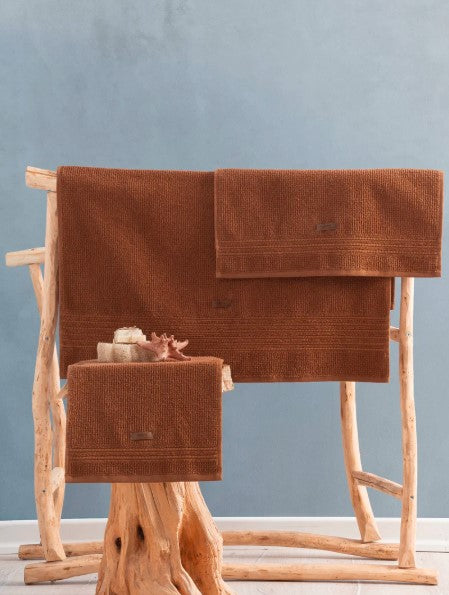 Wellness-Handtuchset aus 100 % Baumwolle, Terra