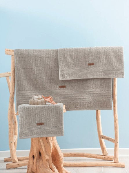 100% Baumwolle Wellness Handtuch Set Sand Beige