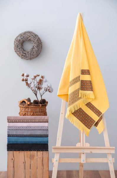 Handtuch Twins 100% Baumwolle 75x150 Gelb