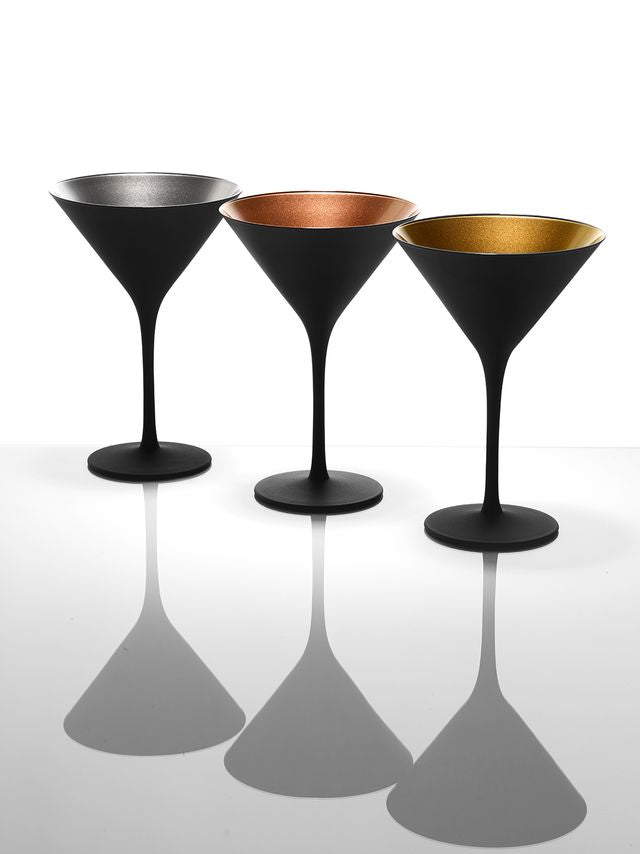 Cocktailschale Grandezza Schwarz/Bronze Elements 6er Set