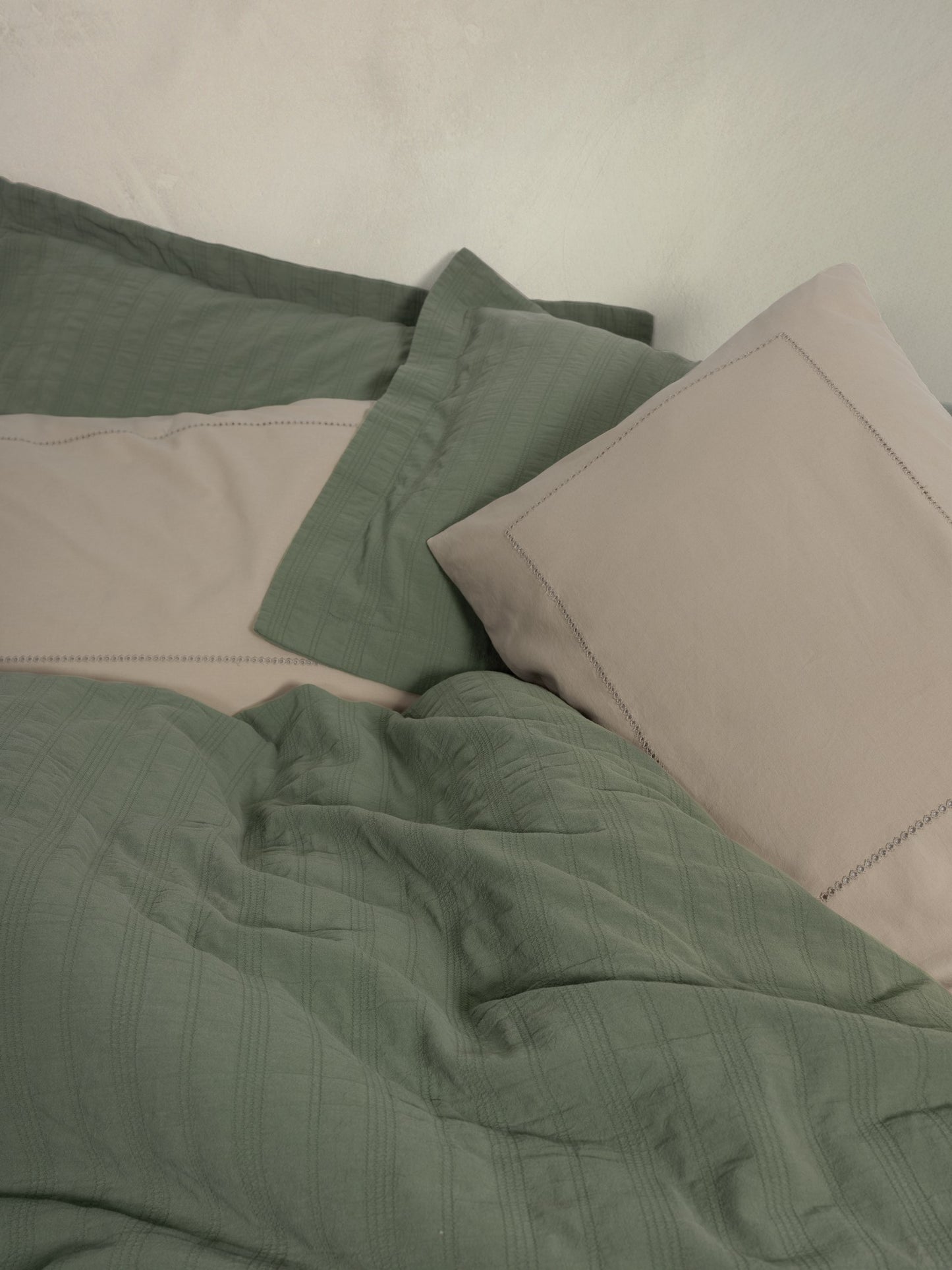 Natura Doppelbett-Tagesdecke / Piqué-Set Vilo Grün